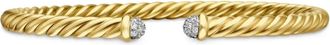 David Yurman Bracciale Modern Cablespira in oro giallo 18kt con diamanti (4mm)
