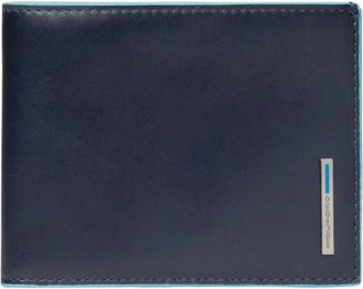 Piquadro Blue Square Wallet - Heren - Portefeuilles - Blauw - ONE Size - Leer - Accessoires