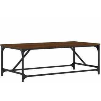 vidaXL Vidaxl - Mesa De Centro Madera Contrachapada Marr&oacute;n Roble 100x50x35 Cm