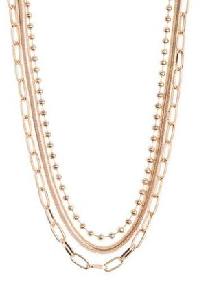 Nordstrom Rack Assorted Layered Chain Necklace in Gold at Nordstrom Rack