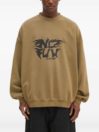 032c Felpa con stampa - Marrone