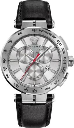 Versace Chronograaf Aion zwart zilver horloge - Heren - Horloges - Grijs - ONE Size - Accessoires