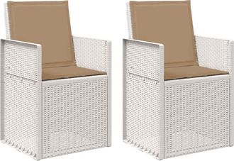 vidaXL Sillas De Comedor De Jard&iacute;n 2 Uds. Y Topo Pp Vidaxl
