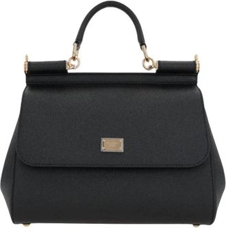 Dolce & Gabbana Sicily Grote Handtas - Dames - Handtassen - Zwart - ONE Size - Leer - Tassen