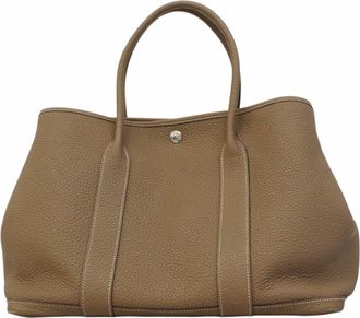 Herm&egrave;s Etoupe Gray Negonda Leather Tote Bag (Pre-Owned)