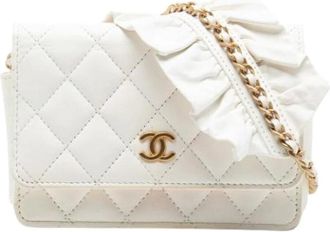 Chanel Borsa a tracolla pre-owned in agnello trapuntato - - Pre-owned - Donna - Bianco - ONE SIZE
