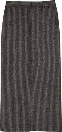 BA&SH Abiss Rok - Dames - Midirokken - Grijs - L - Wol - Rokken