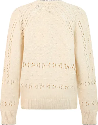 Isabel Marant Womens Long Sleeve Sweater Ecru Cotton