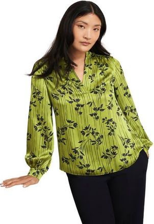 Hobbs London Fara Blouse in Green Navy at Nordstrom, Size 10