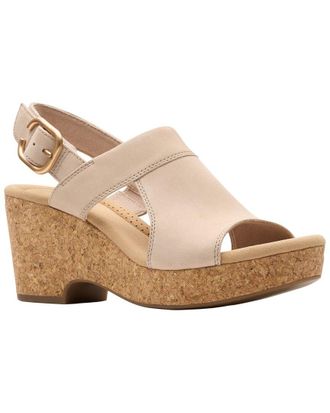 Clarks Giselle Rose Nubuck Wedge Sandal