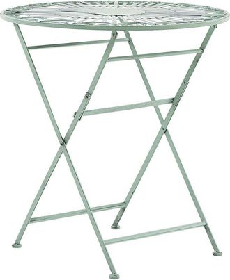 Beliani Beliani - Balcony Garden Table Decorative Folding Metal Green Trento