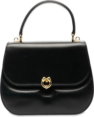 Gucci 20th Century Leather Horsebit Top Handle Bag handbag - Nero