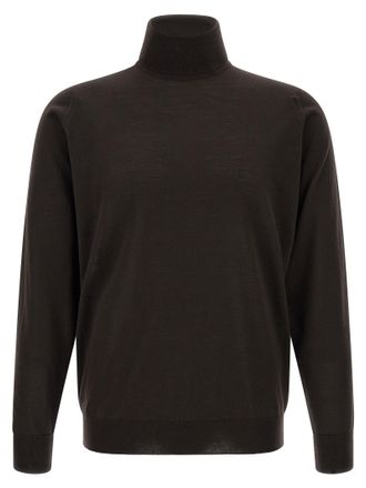 John Smedley Brown Merino Wool Mens Cardigan