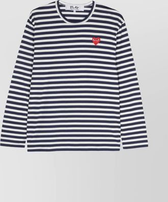 Comme Des Gar&ccedil;ons striped cotton long-sleeve t-shirt