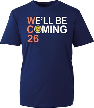 Generic Well Be Coming Scotland 2026 T-Shirt, Football Lover Shirt, Sports Lover Gift, Unisex Adults and Kids Tee Top(Navy Blue, 12 Years)