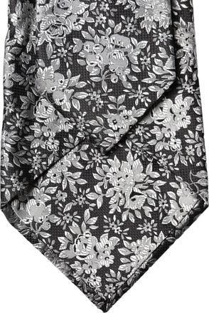 Dolce & Gabbana Floral Silk Necktie - Black