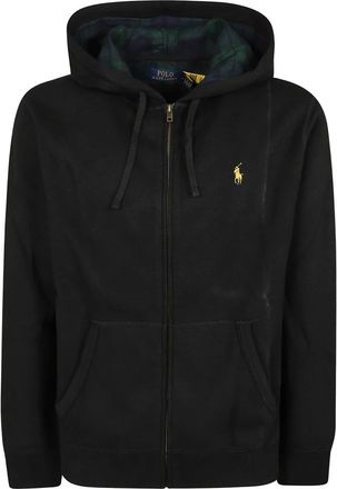 Polo Ralph Lauren De RL Fleece Volledige Rits Hoodie - Heren - Sweatshirts & Hoodies - Zwart - Maat: M Fleece