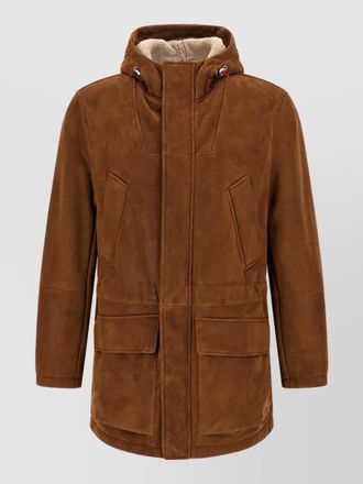 Brunello Cucinelli suede padded parka