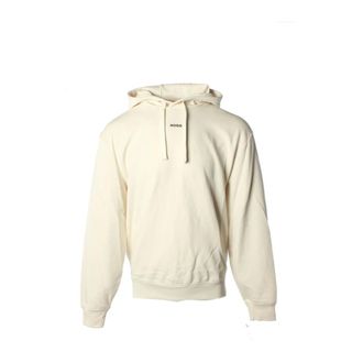 HUGO BOSS Hugo, Hoodies, male, Beige, Size: L Ivory Sweater Dapo