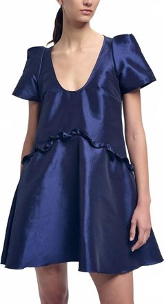 Kika Vargas Rossana Mini Dress In Navy