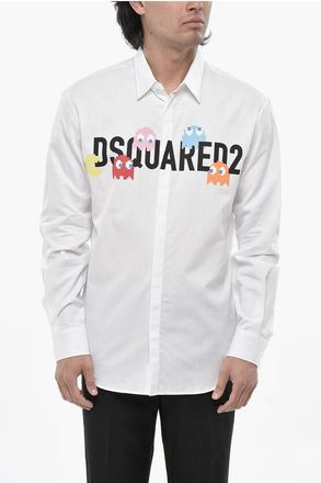 Dsquared2 PAC-MAN Cotton Poplin Shirt RELAXED DAN Printed size 52