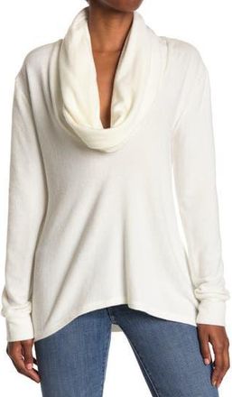 Go Couture Cowl Neck Long Sleeve Sweater in Ivory at Nordstrom Rack, Size X-Large