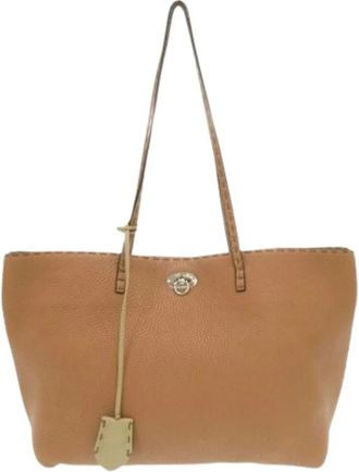 Fendi Pre-owned Selleria Tote Bag - Dames - Vintage Shopper - Bruin - ONE Size - Leer - Vintage