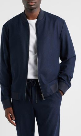 BOSS Hanry Bomber Jacket in Dark Blue at Nordstrom, Size 34