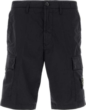 Stone Island Midnight Blue Cotton Bermuda Shorts