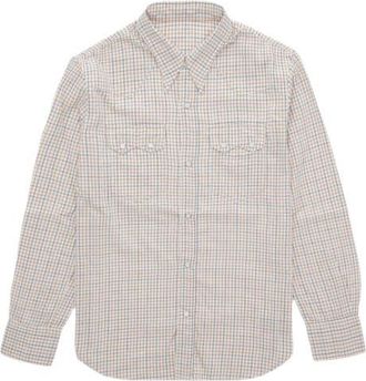 Fortela Smith Texan Shirt in Sky Blue Damier at Nordstrom, Size Medium