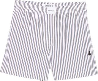 The Attico Striped Cotton Shorts