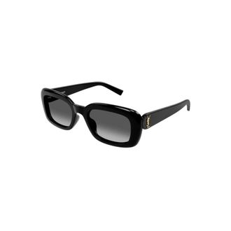 Saint Laurent Rectangular Sunglasses - female - Saint Laurent - Sunglasses - Black - 53 MM - Accessories