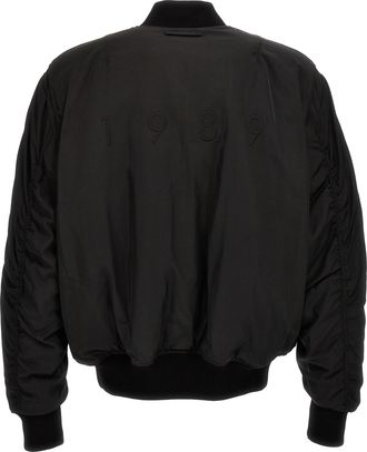 1989 STUDIO Mens Black Polyester Bomber Clothing