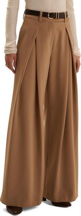 Favorite Daughter Pleated Wide Leg Pants in Camel at Nordstrom, Size 14
