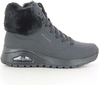 Skechers Zwarte Damesschoenen - Dames - Veterlaarzen - Zwart - 38 EU - Schoenen