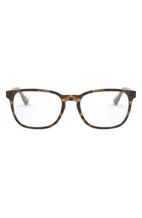 Ray-Ban Kids 48mm Square Optical Glasses in Top Havana at Nordstrom