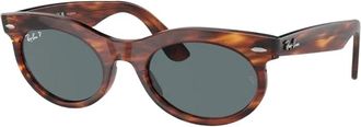 Ray-Ban Wayfarer Oval - unisex - Zonnebrillen - Bruin - 50 MM - Accessoires