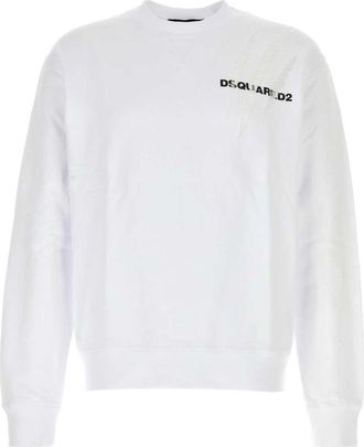 Dsquared2 logo-print cotton sweatshirt - men - Cotton - L - White