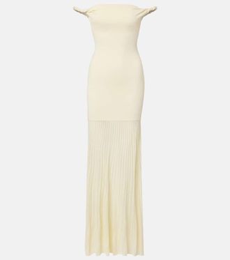 Sir. Abito lungo off-shoulder Elia