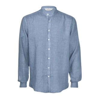 Gran Sasso Lange Mouwen Shirt - Heren - Casual Overhemden - Blauw - 2XL - Linnen - Overhemden