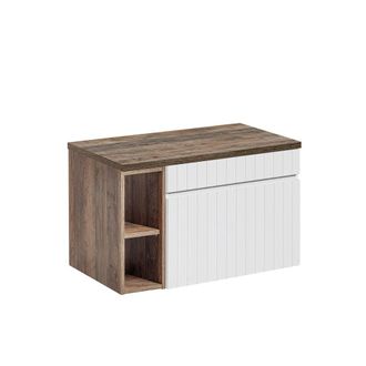 Petits Meubles Mueble bajo lavabo 80cm 2 nichos tableros laminados blanco