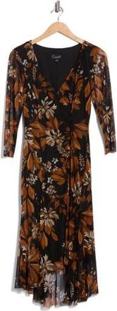 Connected Mesh Wrap Style Dress in Spice at Nordstrom Rack, Size 4