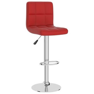 vidaXL Taburete De Cocina De Cuero Sint&eacute;tico Color Vino Tinto Vidaxl