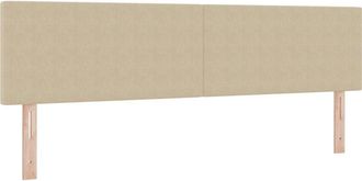 vidaXL LED Headboard with LED Strip Lights Grey green 180 cm Fabric vidaXL