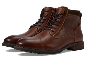 Florsheim Lodge Cap Toe Lace-Up Boots Mens Shoes Chestnut Smooth : 10.5 M (D), Leather