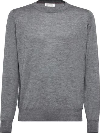 Brunello Cucinelli Maglione a girocollo - Grigio