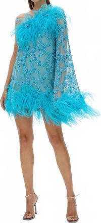 Rachel Gilbert Alby Mini Dress In Aqua