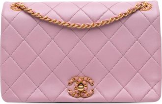 Chanel Pre-owned Womens Classic Flap Bag Quilted Leather - Light Pink - One Size