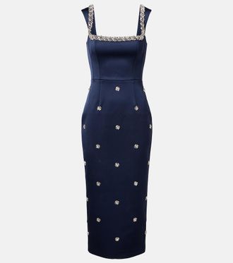 Rebecca Vallance Ayla embellished satin cocktail dress
