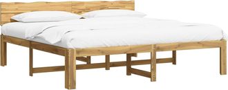 vidaXL Cama Doble Con Cabecero Rostock Blanco 180 X 200 Cm Vidaxl